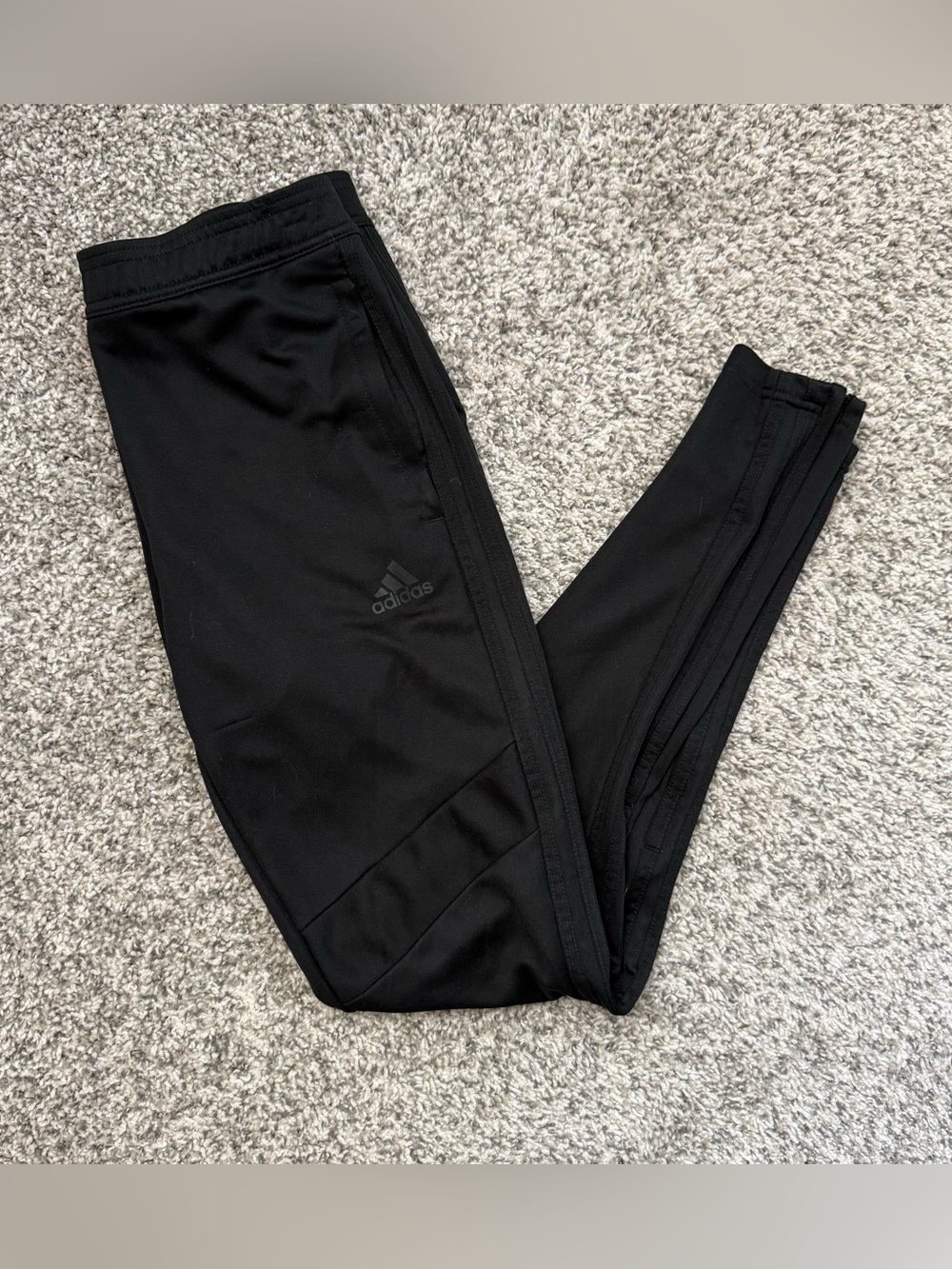 Adidas Women’s Black Athletic Leggings Size XS Zip Ankle Pockets